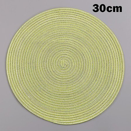 Rund Bomullsunderlägg Värmebeständig Matbordstallriksmatta Kompatibel med Hushåll Skyddar Bord Från Brännmärken