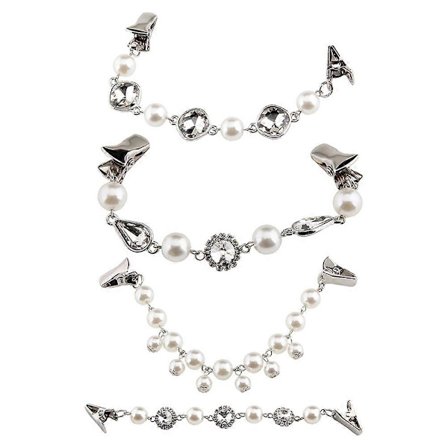 4 stk Bryllupssjal Cardigan Krage Klemmer Genser Cardigan Klemme Kjole Klemmer Rygginnstramming Genser Sjal Låser