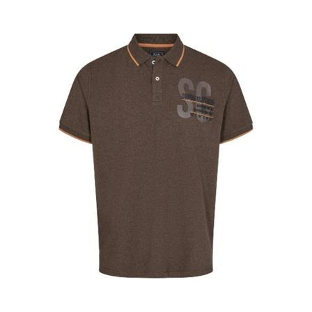 Signal Gaston New - Dark Brown Melange Brun, Herre Polo