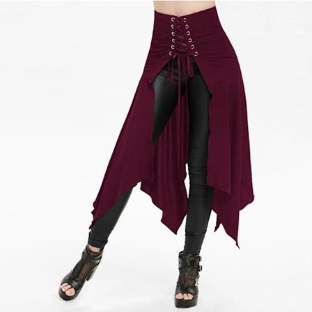 Viktorianisk Burlesk Kjol Gotisk Steampunk Korsett Kostym Punk Svart Bustle Kjolar