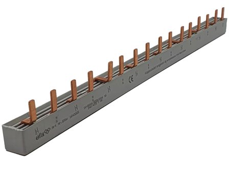 Elkutec Samleskinne stift S4/10 L1-N-L2-N-L3-N 10mm2 16 Mod