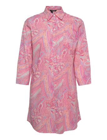 Lrl 3/4 Roll Tab Sl. Sleepshirt Patterned Lauren Ralph Lauren Homewear