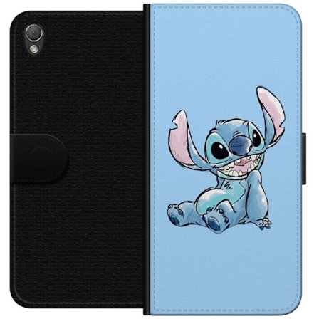 Kompatibelt Lommeboketui til Sony Xperia Z3 Håndtegnet illustrasjon av sittende Stitch mot lysblå ensfarget bakgrunn