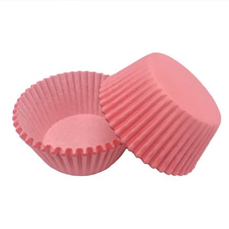 100 stk. Mini Cupcake Former Runde Kakeformer Muffinsformer Hjemmefest Rosa