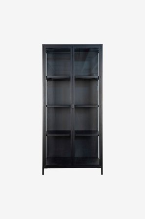 House Nordic - Vitrineskab Brisbane, 35x80x175 cm - Sort - Skabe - Fra Homeroom