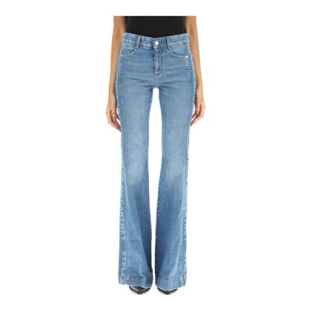 Stella McCartney flared jeans with logo bands Blå, Dame, Størrelse: W26