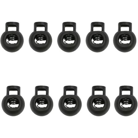 Snorrebåndsstopper, 10 stk Plastik Snorrebåndsstopper, 17mm Rund Elastisk Snorrebåndslås, Enkelt Hul Snorrebåndslås, Snorrebåndsglider