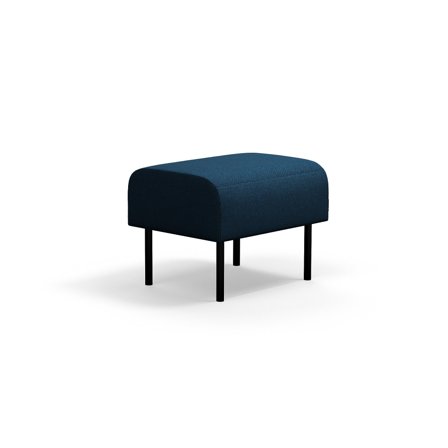 Modular bench VARIETY, 1-seater, fabric Blues CSII, petrol blue