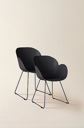 Jotex - Stol 2-pak Sort/sort - OSAKA - Køb Spisebordsstole & køkkenstole hos Jotex