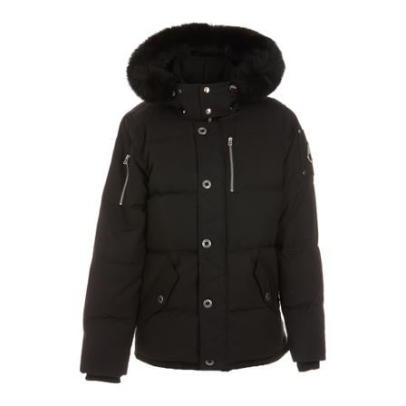 Moose Knuckles, Hooded Jacket With Zips Zwart, Dames, Maat:S