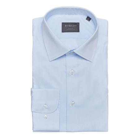 Borgio, koszula lavello 00295 długi rękaw slim fit Niebieski, Mężczyzna, Rozmiar: L