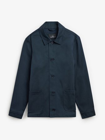 John Henric Men's Marineblaues Overshirt Regular Fit Size XS