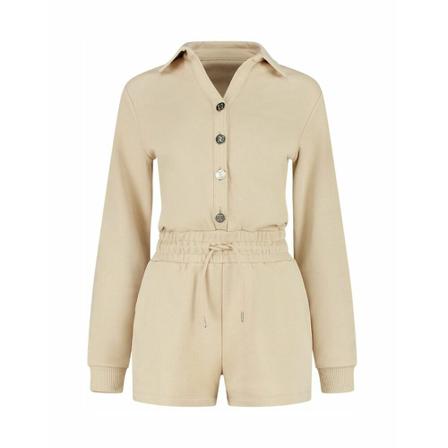 Nikkie, Fedo n playsuit Beige, Dames, Maat:L,polyester