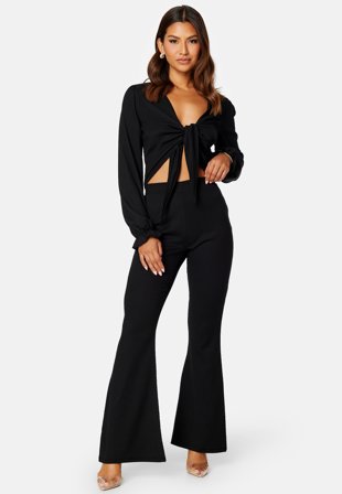 BUBBLEROOM Lillia front tie set Black Klær
