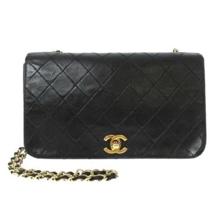Chanel Vintage Pre-owned Shoulder Väska svart, Dam Vintage Väskor, Dam, Storlek: ONE SIZE