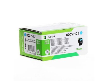 Lexmark Toner 80C2HCE Cyan - Lyreco - Toner och bläck - Tonerkassetter - Toner Lexmark