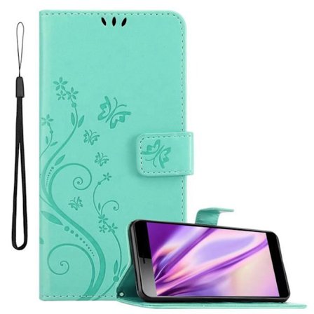 Coque pour Sony Xperia L3 Housse en TURQUOISE FLORAL Etui Case Cover Protection Floral Portefeuille Wallet