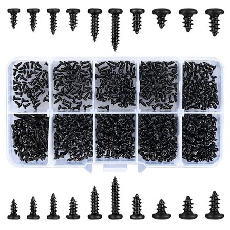 500 stk. Selvspændende skruer, Phillips-hoved, selvborende