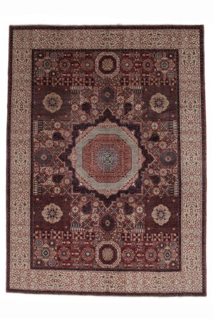 Mamluk Rug 267X364 Black/Brown Large Wool, Afghanistan