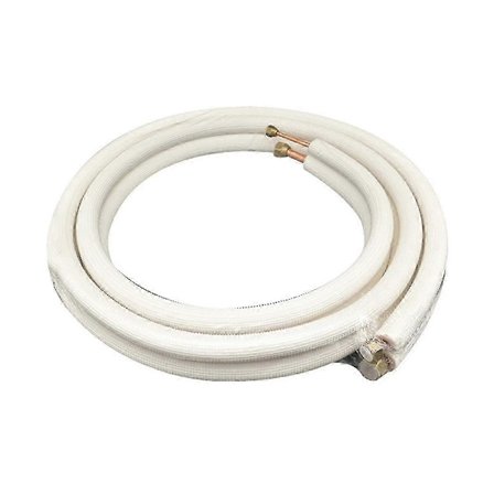 Mini Split -putkisarja, kupariputket ja eristetty kela, jossa levennetyt mutterit ilmastointilaitteeseen tai lämpöpumppujärjestelmään