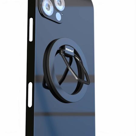 Universal Magnetisk Ringbuckle för Mobil – 360° Rotation, Stabil och Stark Magnet Svart