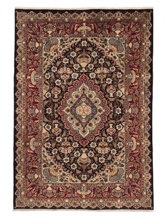 Kashmar Rug 201X291 Brown/Black Wool, Persia