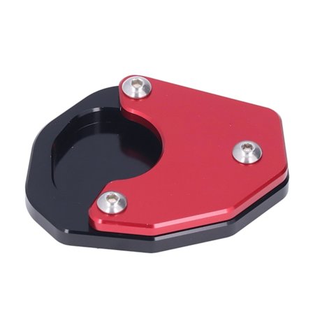 Motorcykel Sidostödsdyna Parkeringsplatta Förlängning CNC Aluminiumlegering Ersättning för Trident 660 2021‐2022 Röd