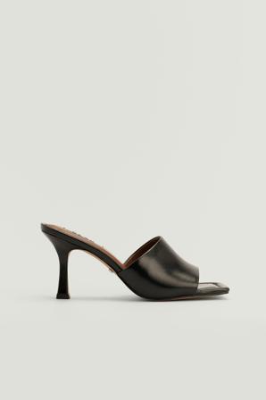NA-KD Shoes Mules à talons aiguille semelles rembourrées - Slip on et tongs - Noir - EU 40