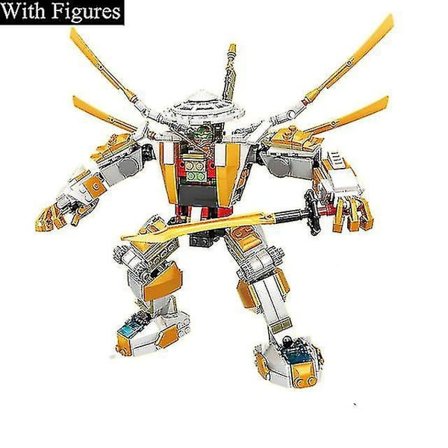 527pcs Golden Mech Titan Robot Model Set Building Blocks Compatible 71702 Kids Toy Bricks Birthday Gift