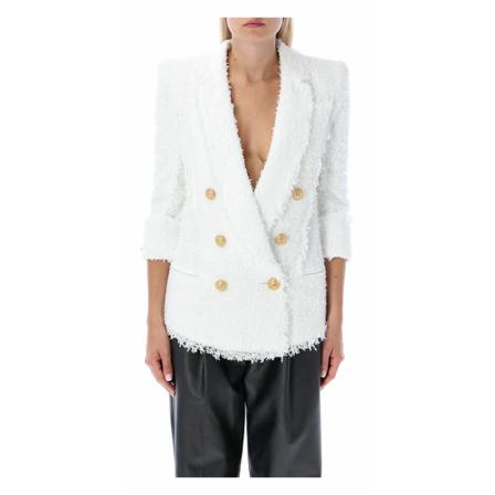 Balmain, Jackets Yf 1Sg 090Xc 67 Wit, Dames, Maat:S