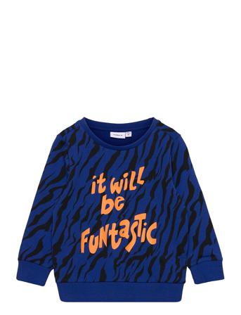 Nmmfigo Ls Swe Unb Sweat-shirt Tröja Blå Name It