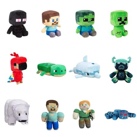 Min värld Minecraft Warden Guardian Creeper Docka Plyschdocka