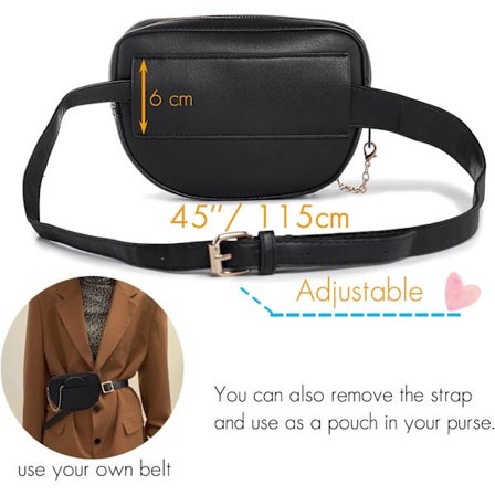 Snygg Dam Midjeväsk Mini Midjeväsk Mode PU Läder Bum