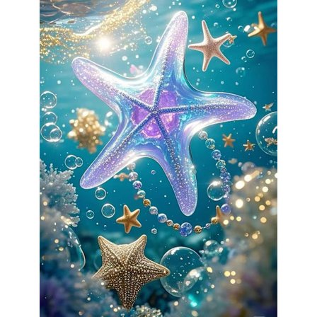 5D Diamantmaleri Sæt til Voksne Søstjerne Diamant Kunst Sæt DIY Fuld Runde Bor Ædelsten Kunst Hav Diamantmaleri Undervands Perler Hjem Vægdekoration