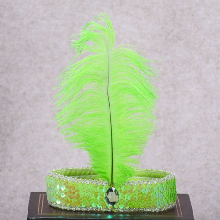 e Fjer pandebånd Flapper pailletter hovedbeklædning Kostume pandebånd d