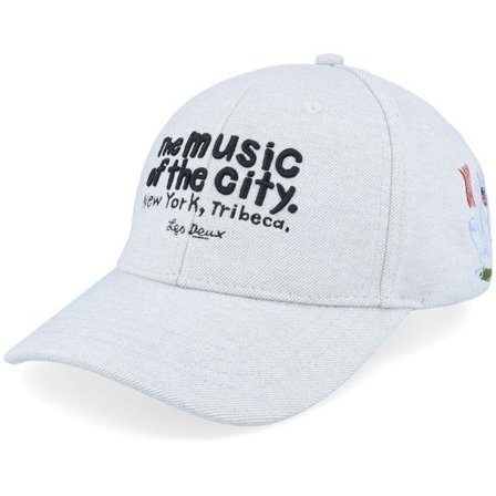 Les Deux - Grå adjustable Keps - Luca Baseball Cap Snow Melange Adjustable @ Hatstore