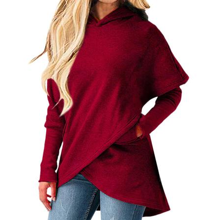 Kvinnor Fladdermus Ärmar Sweatshirt Långärmad Pullover