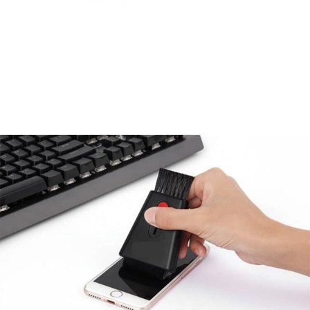 Dator rengöring borste infällbar dubbelhuvud mini portabel skärm torka damm renare