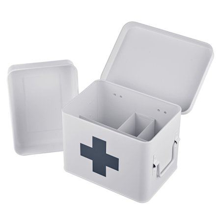 Medicinopbevaringskasse med 4 rum