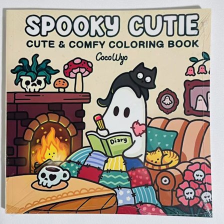 Spooky Cutie: Värityskirja aikuisille ja teineille, jossa on söpöjä pelottavia olentoja rentoutumiseen kodikkaassa hygge-hetkessä (Cozy Space Coloring