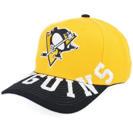 Mitchell & Ness - NHL Gul adjustable Keps - Pittsburgh Penguins Underarch Pro Cap Yellow/Black A-Frame Adjustable @ Hatstore