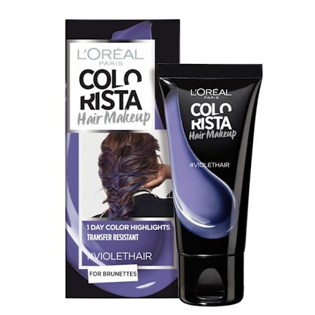 L'Oreal Paris, Colorista Hair Makeup, Semi-Permanent Hair Dye, #VIOLETHAIR, 30 ml