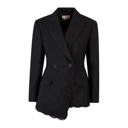 Alexander McQueen Blazer 709019Qjacx Sort, Dame
