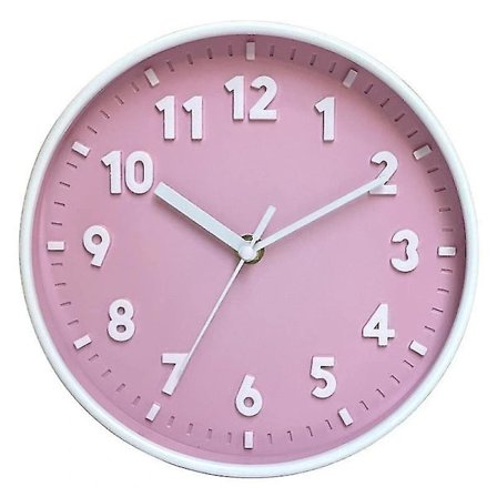 Moderne Enkel Væg Slikfarve Ur Stille Stue Ur Vægmonteret Ur Til Hjemmet Nyt Vægur pink clock