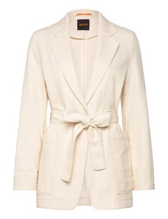 C_Jankora-W Blazers Belted Blazers Cream BOSS