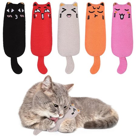 5 stk. katteurt legetøj kat tyggelegetøj til kæledyr kat leg tygge tænder rengøring