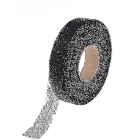 100 m Dobbeltsidig Stryk-På Faldeband Stoff Smeltelim Festebånd Faldeband Vev Smeltbar Binding Blondekant Sytilbehør Svart 40mm