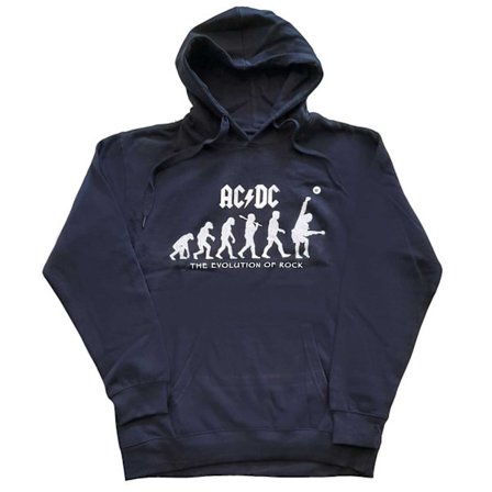 AC/DC Unisex Vuxen The Evolution of Rock Pullover Hoodie M Marinblå