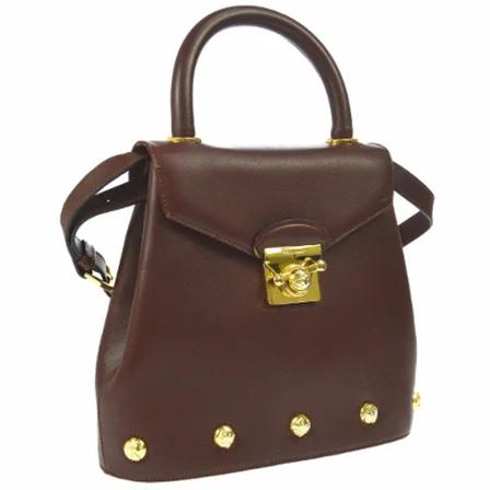 Salvatore Ferragamo Pre-owned Pre-owned Leather handTass , Bruin , Dames , Maat: ONE Size Vintage Tassen