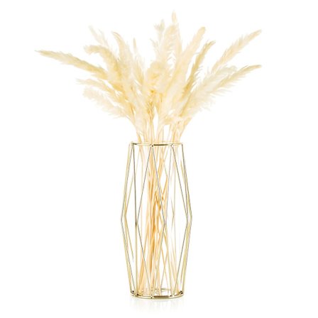 Glasvas för blommor guld, moderna stora vaser för Pampas